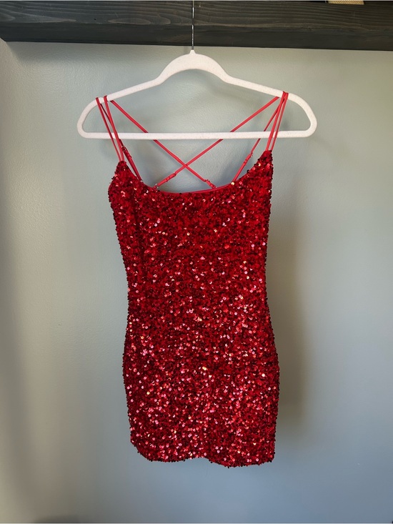 Lucy in the Sky Dresses & Skirts - Lucy in the Sky Red Sequin Strappy Mini Dress - XS